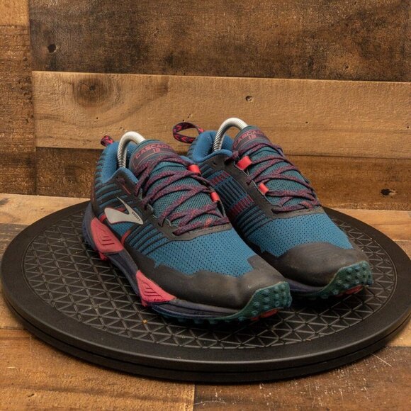 BROOKS CASCADIA 13 WOMENS ATHLETIC SHOES RUNNING WALKING GREEN PURPLE SIZE 9.5B - Picture 3 of 9